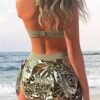 Fashion Women'S Bikini Set with Leaf Print