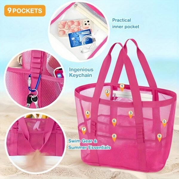 Mega Sand-Free Beach Tote Ultra Storage Family Travel Bag