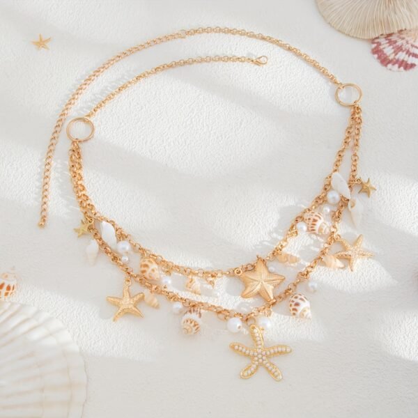1pc Nautical Star & Shell Charm Body Chain
