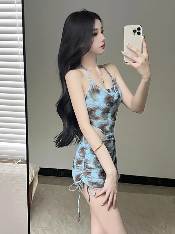 New Tie-Dye Dress-Style Bikini Swimsuit Women