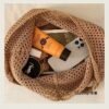 Coastal Crochet Beach Tote Soft Knit Summer Carry Bag