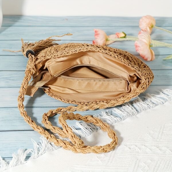 Boho Luxe Round Cutout Bag Handcrafted Crossbody Statement Piece