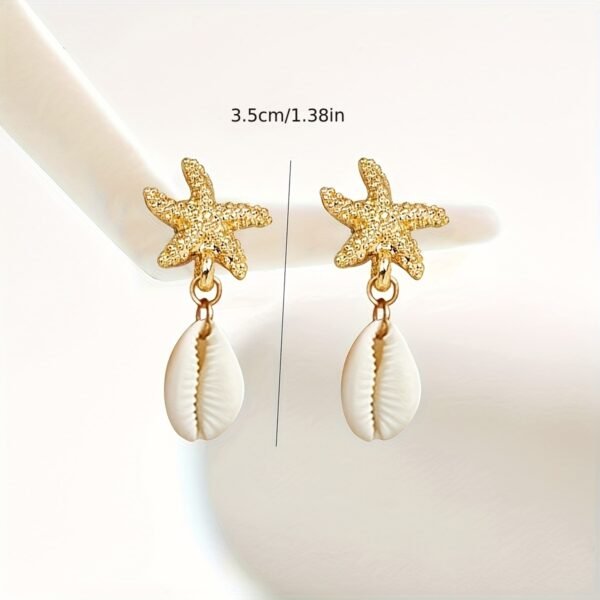 1 Pair of Summer Vacation Ocean Themed Women's Fashion Stud Earrings