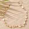 Bohemian Style Braided Cord Sea Star and Shell Decorative Summer Beach Necklace