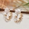 Set of 2 Bohemian-Inspired Handcrafted Earrings Featuring Woven Baroque Pearls