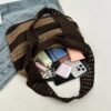 Soft Crochet Summer Tote Knit Woven Everyday Bag