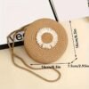Boho Straw Round Crossbody Mini Woven Beach Bag