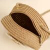 Boho Straw Round Crossbody Mini Woven Beach Bag