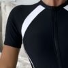 European And American Summer Popular Competition Bodysuit with Color-Blocking And Front Zipper for Women'S Beach Sports Swimsuit