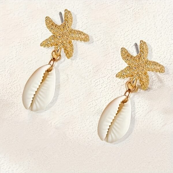 1 Pair of Summer Vacation Ocean Themed Women's Fashion Stud Earrings