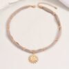 Golden Sun Dream Necklace Boho Glow Statement Chain