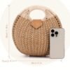 Handmade Woven Straw Tote Bag for Women