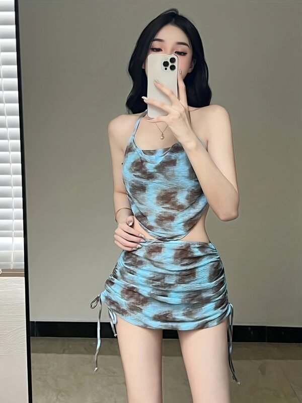 New Tie-Dye Dress-Style Bikini Swimsuit Women